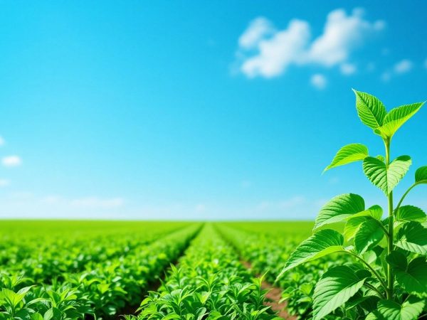 Peisaj agricol românesc cu câmpuri verzi și soare.